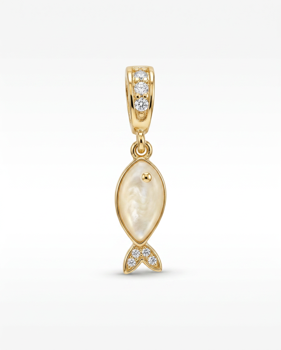 Pearl Fish Charm