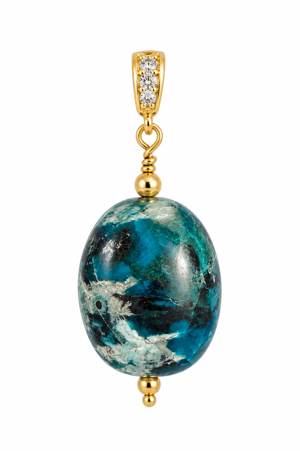 Ocean Earth Chrysocolla Charm