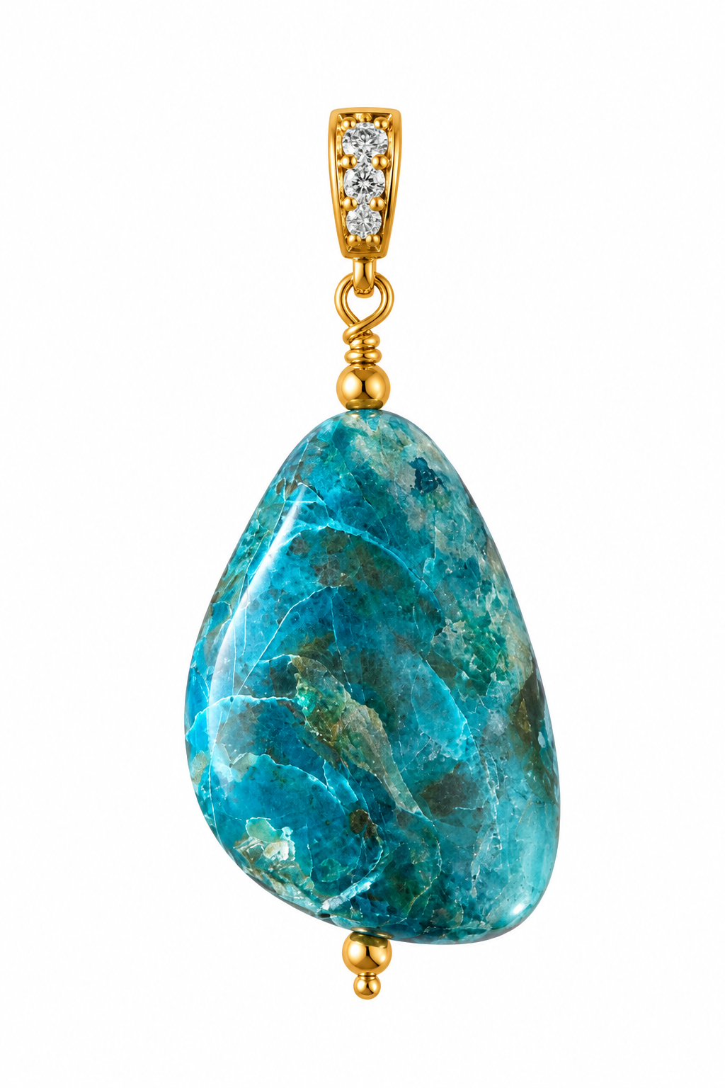 Blue Lagoon Amulet - Peruvian Chrysocolla