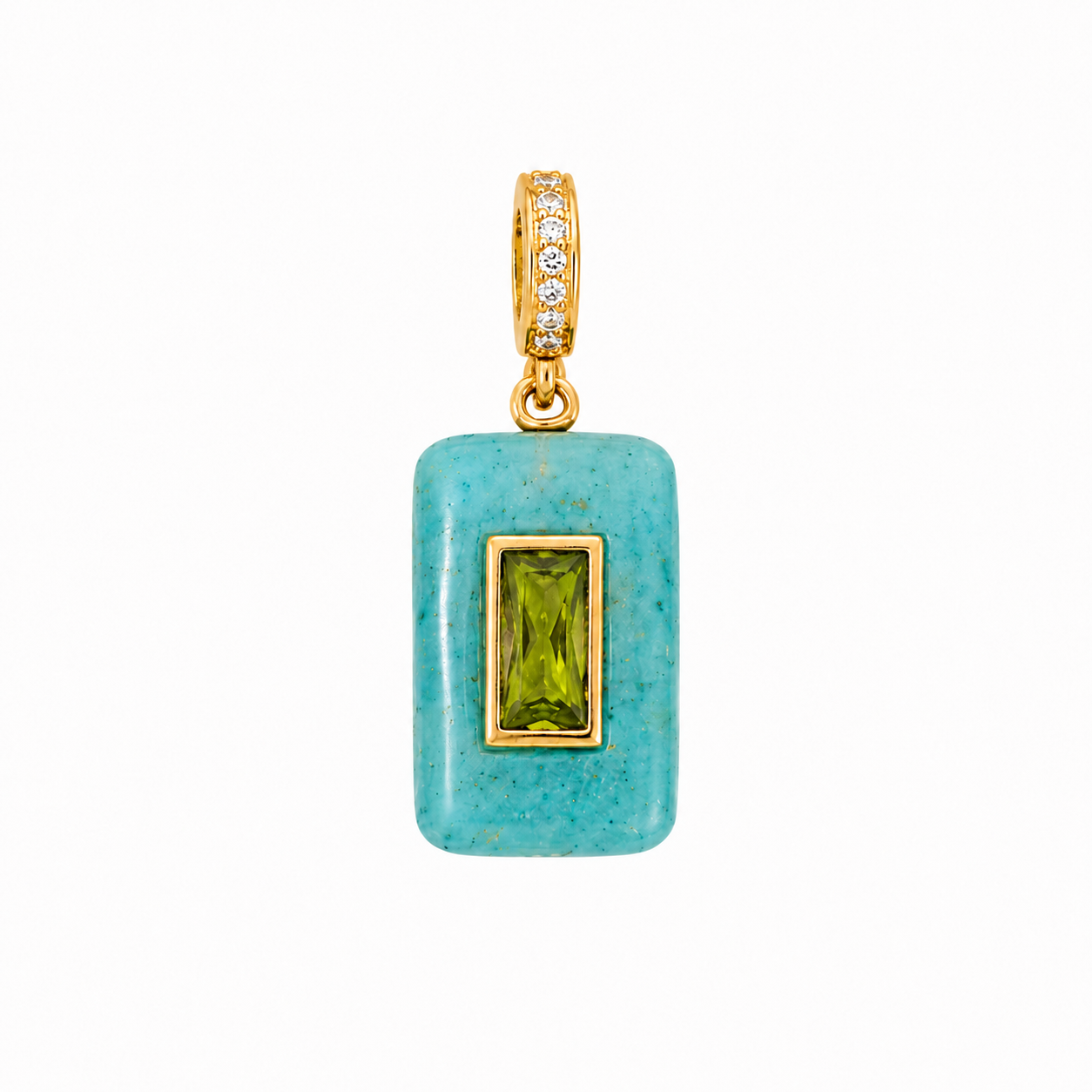 Azulé Green Zirconia Charm