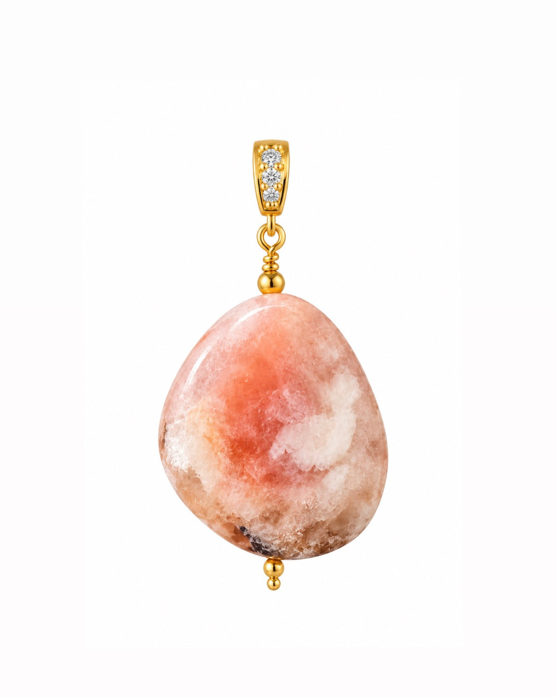 Coral Sun Amulet - Peruvian Opal