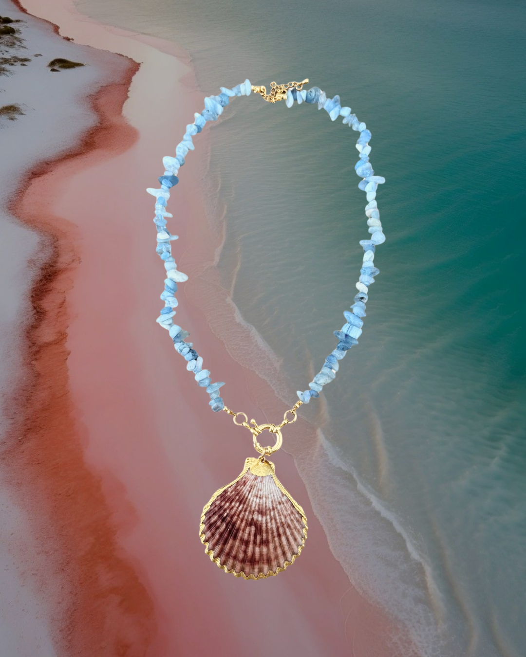 Golden Shell Lagoon Necklace