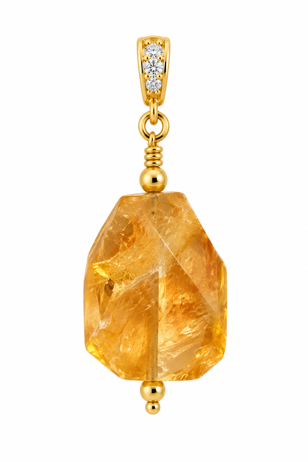 Solar Citrine Charm