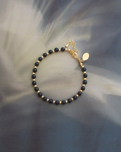 Pulsera Escudo - Obsidiana
