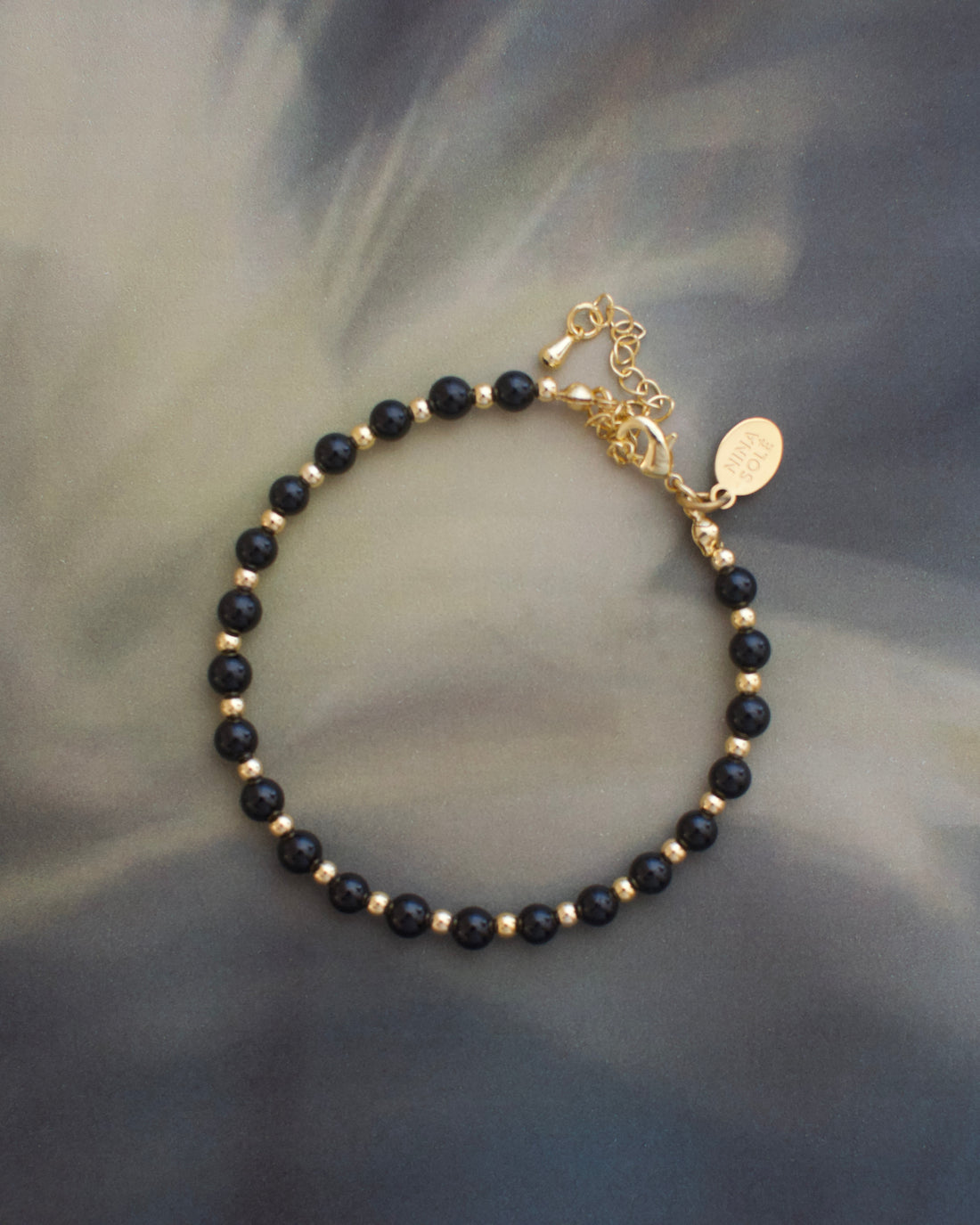 Pulsera Escudo - Obsidiana