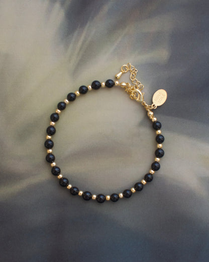 Pulsera Escudo - Obsidiana