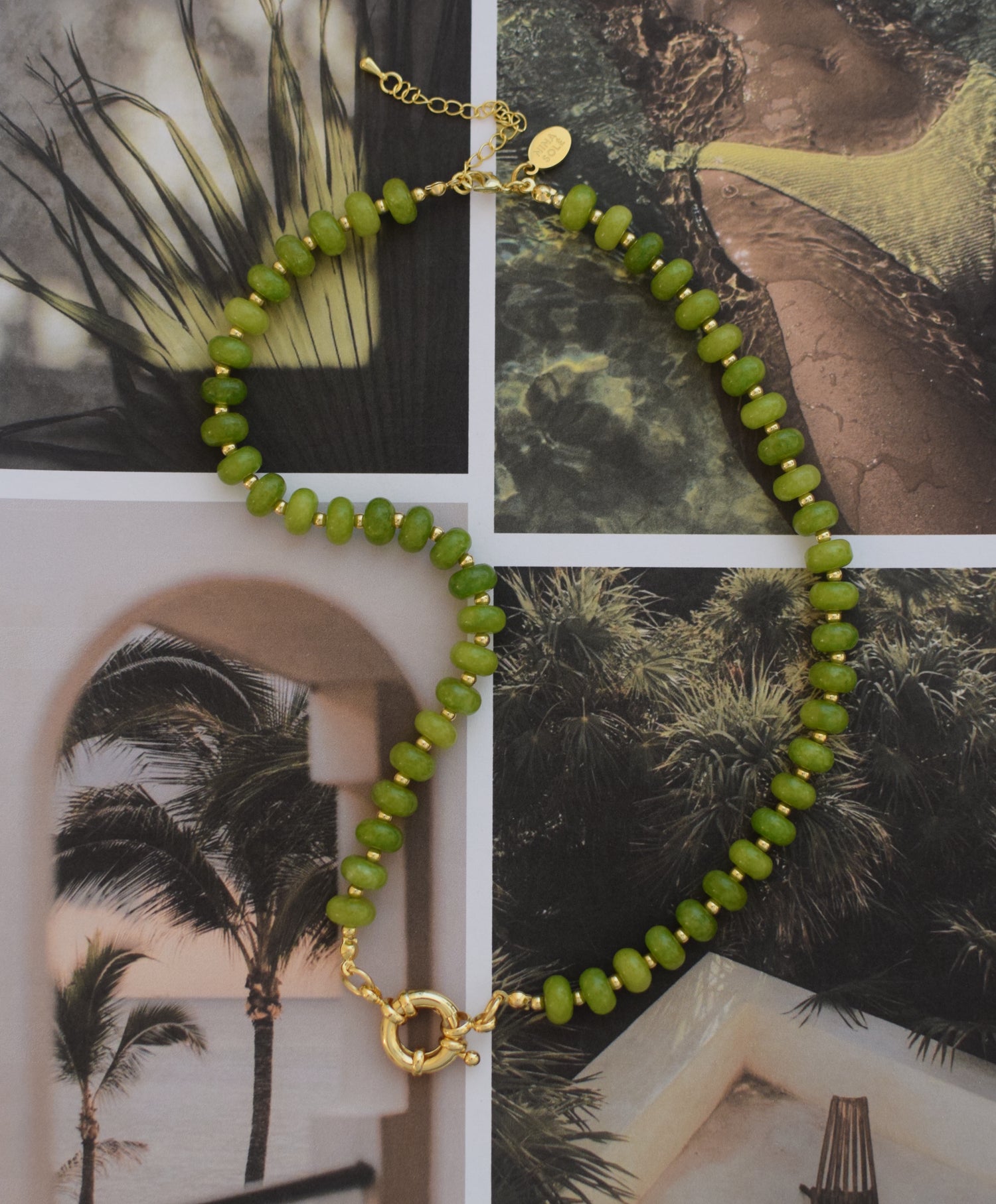 Olive Green Bali Necklace