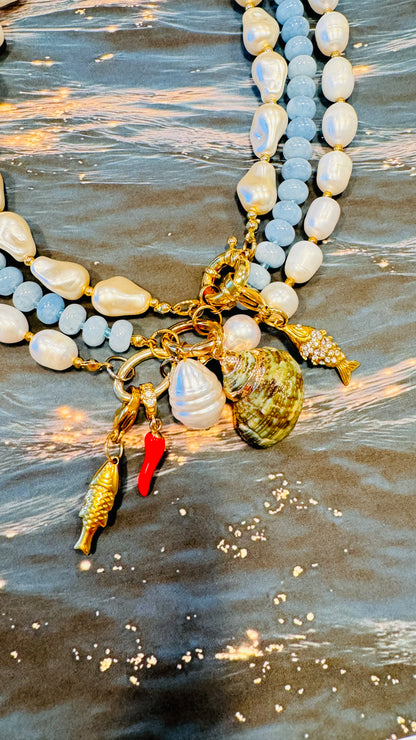 Steel Blue Sky Necklace