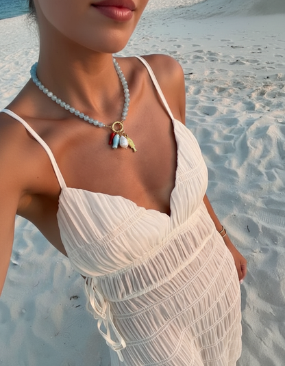 Steel Blue Sky Necklace