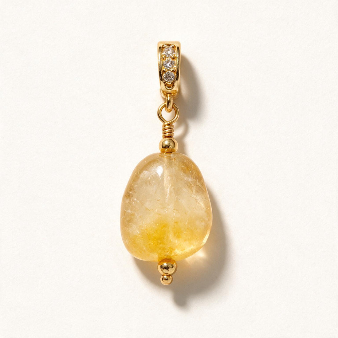 Golden Abundance Citrine Charm